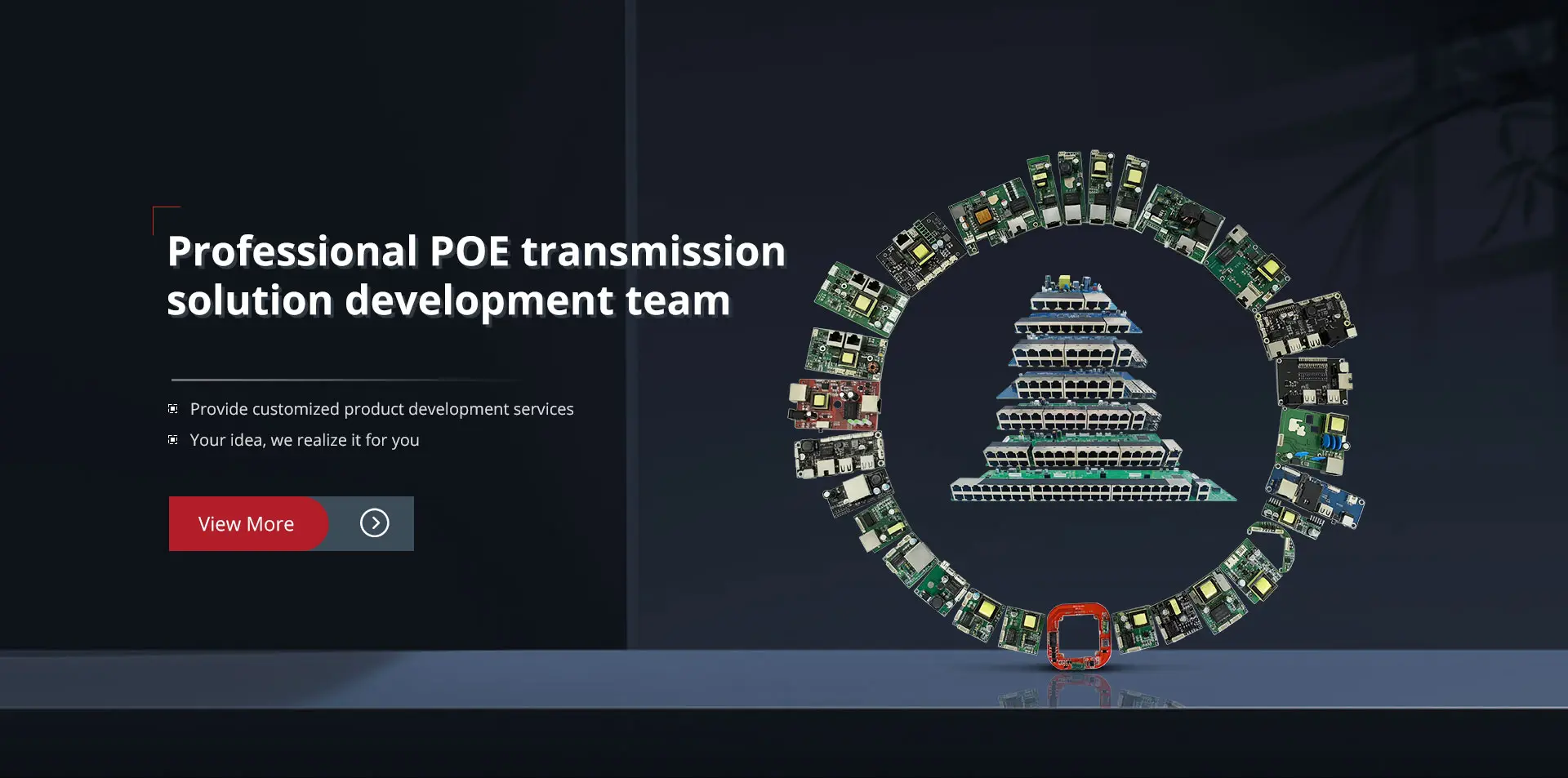 Professional POE transmission solution development team